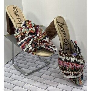 Sam Edelman Oda Heels Womens Sz 6.5M Boho Office Siren Quiet Luxury Art to wear